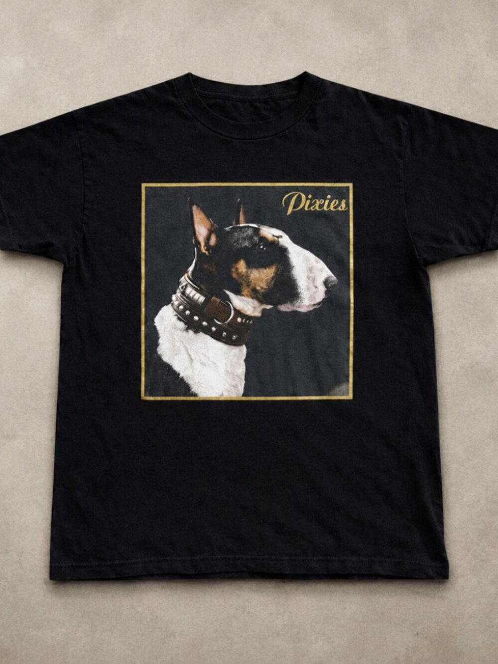 Pixies Black Dog Graphic T-Shirt Vintage Style Alternative Rock Band Tee
